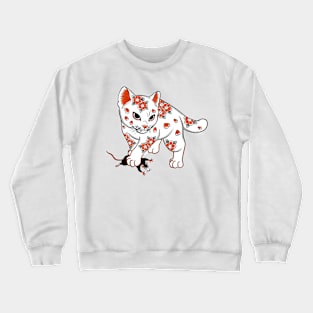 Kawaii tattoed cat Crewneck Sweatshirt